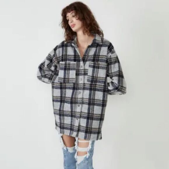 Bardot Flannel Shacket  - Picture 1 of 7